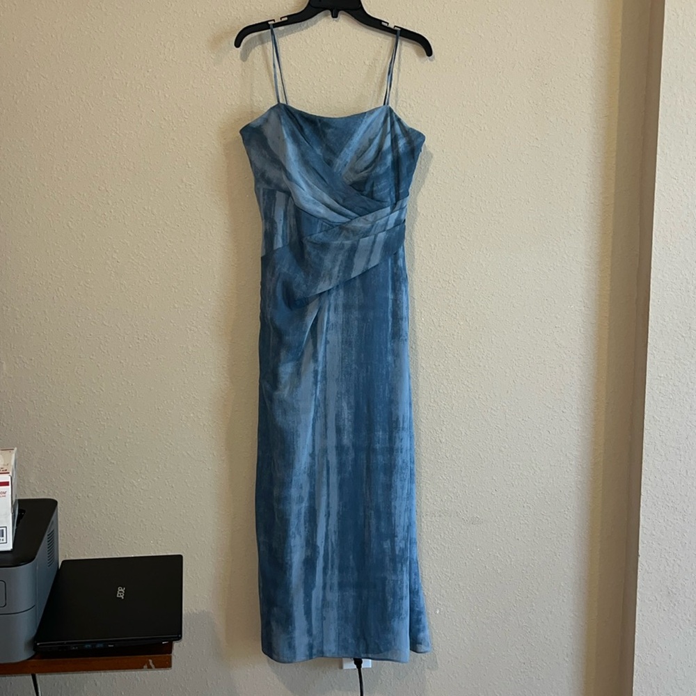 Lauren by Ralph Lauren Blue Chiffon Dress 10